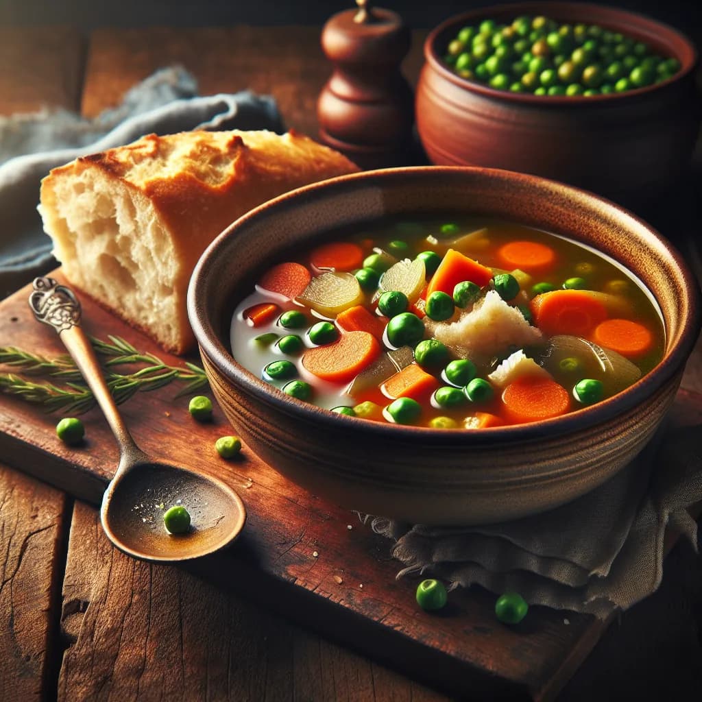 Brotsuppe mit Gemüse