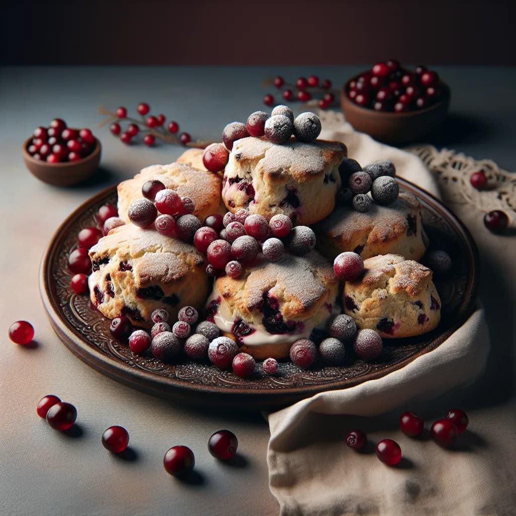 Brown Flour Cranberry Scones