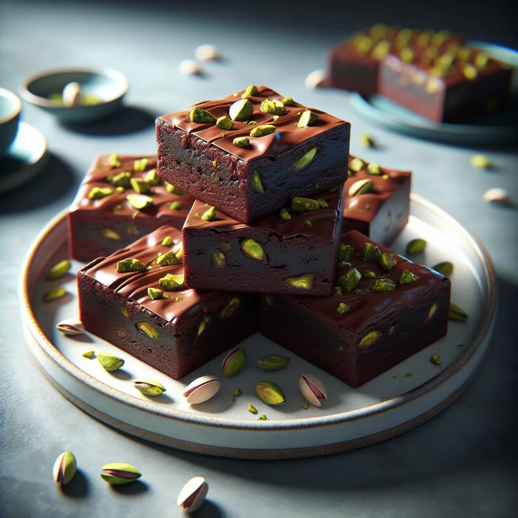 Brownies au Chocolat et Pistache