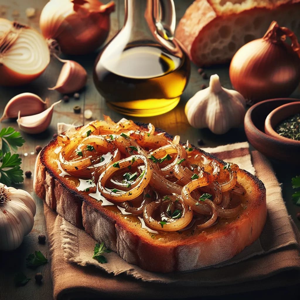 Bruschetta con Cipolla Caramellata