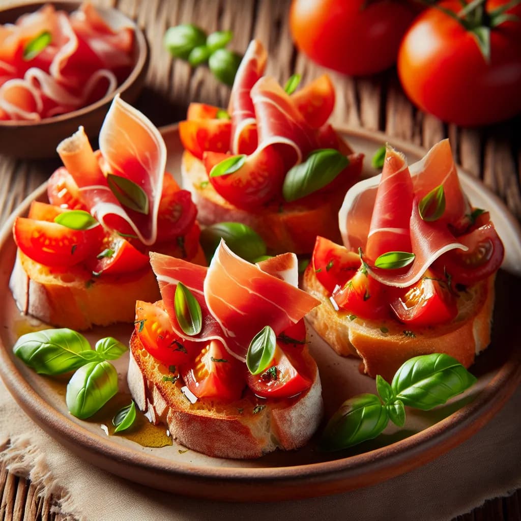 Bruschetta con Pomodoro e Speck
