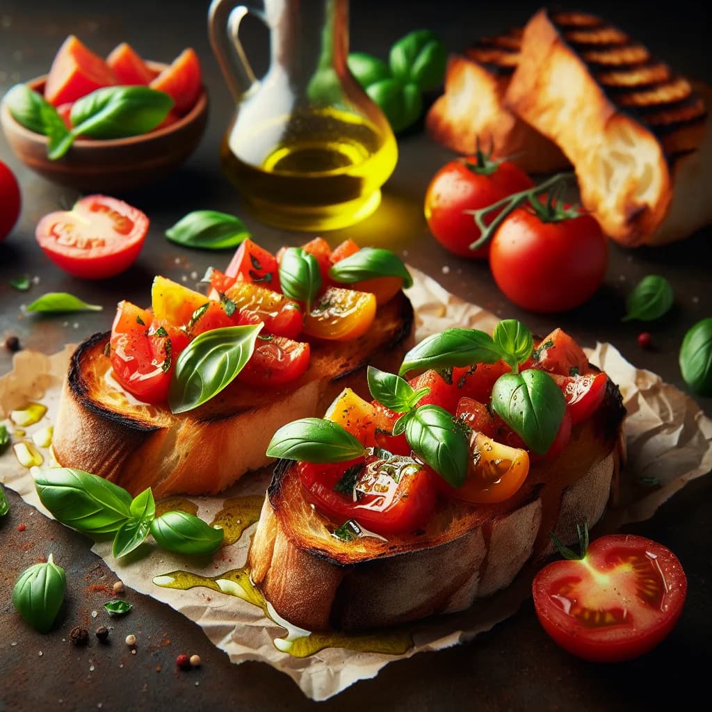 Bruschetta with Tomato and Basil