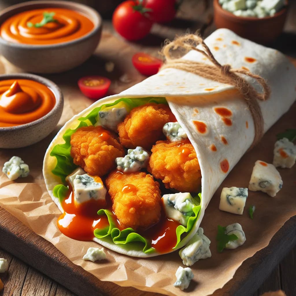 Buffalo Chicken Nugget Wrap