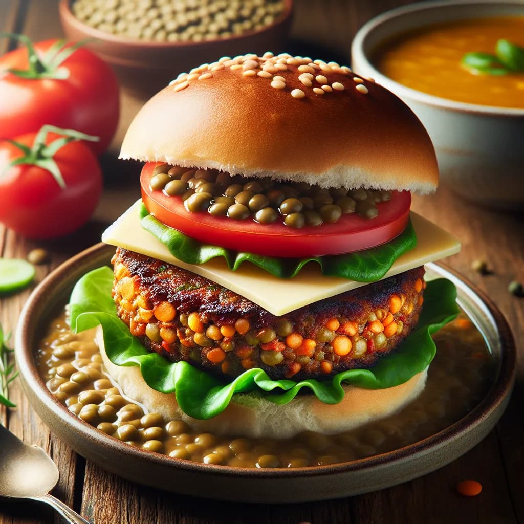 Burger di Lenticchie in Zuppa