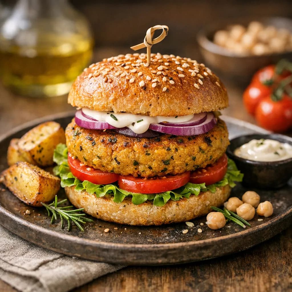 Burger di ceci al forno
