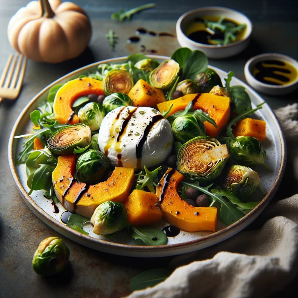 Burrata and Roasted Winter Vegetables Salad