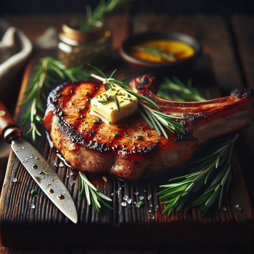 Butter Basted Pork Chops