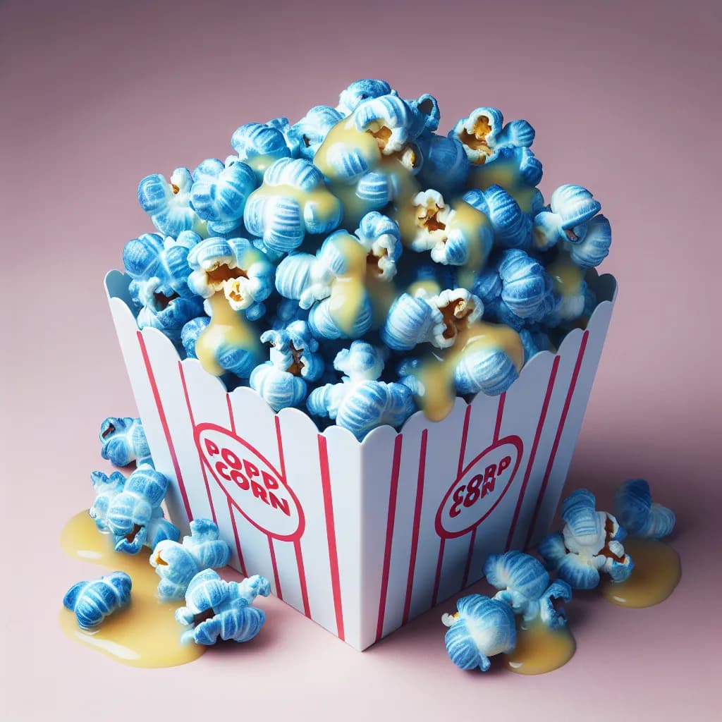 Buttered Blue Popcorn
