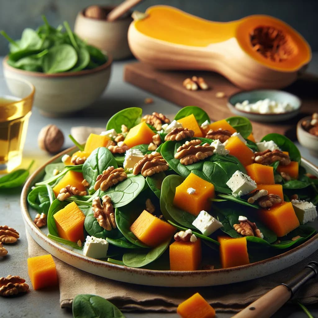 Butternut Squash and Spinach Salad