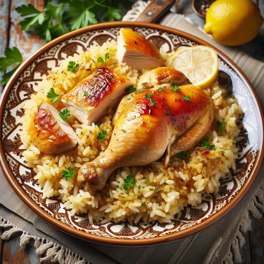 Butterreis mit Hähnchen