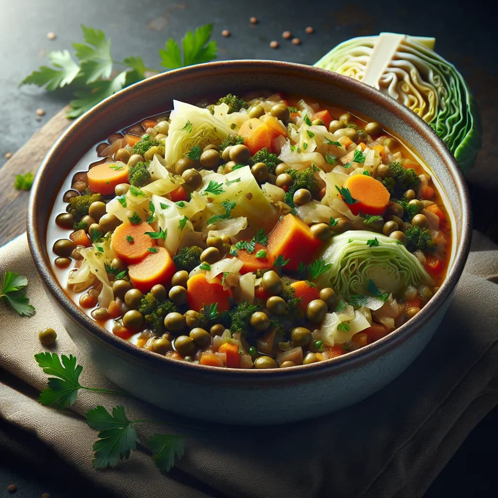 Cabbage Lentil Stew