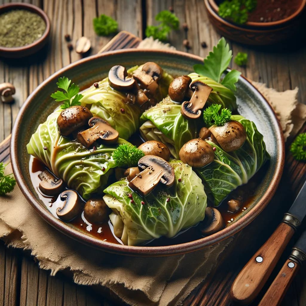 Cabbage Rolls with Mushrooms