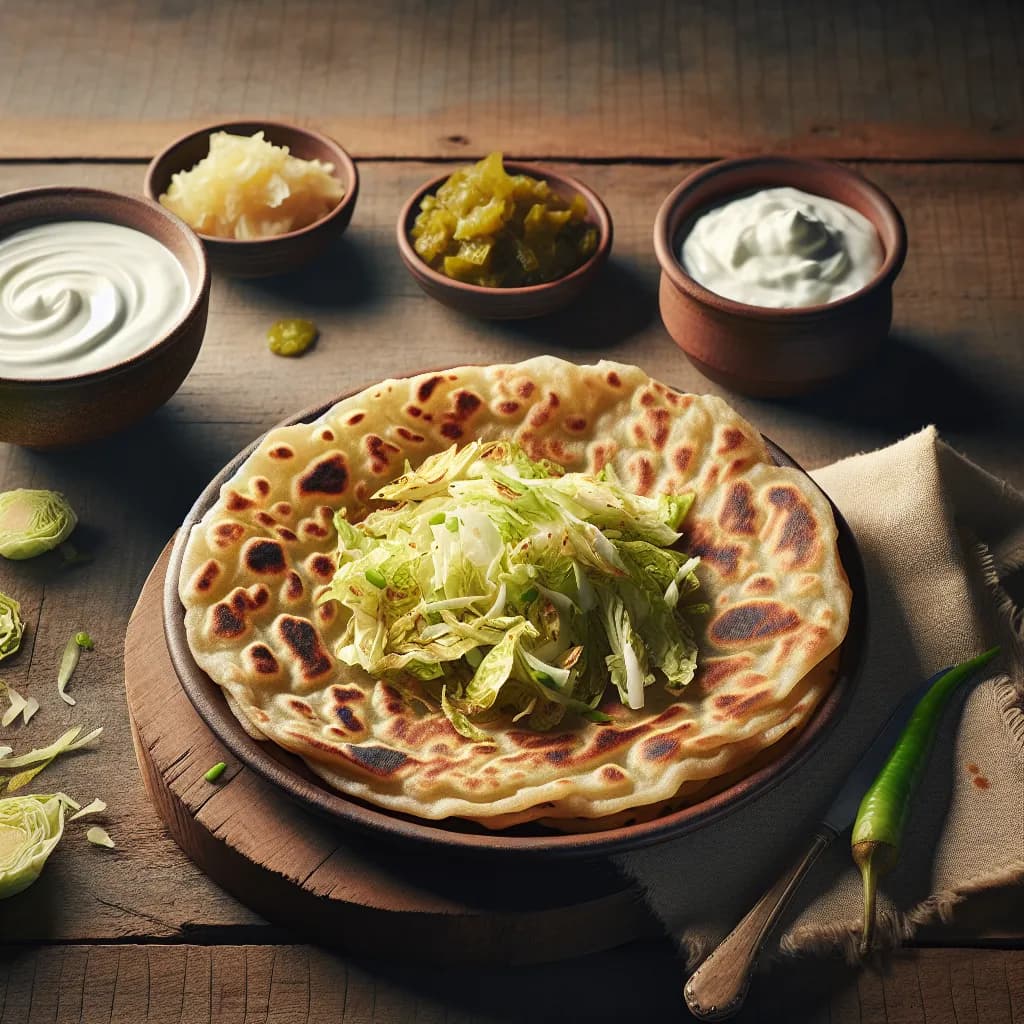Cabbage and Besan Paratha