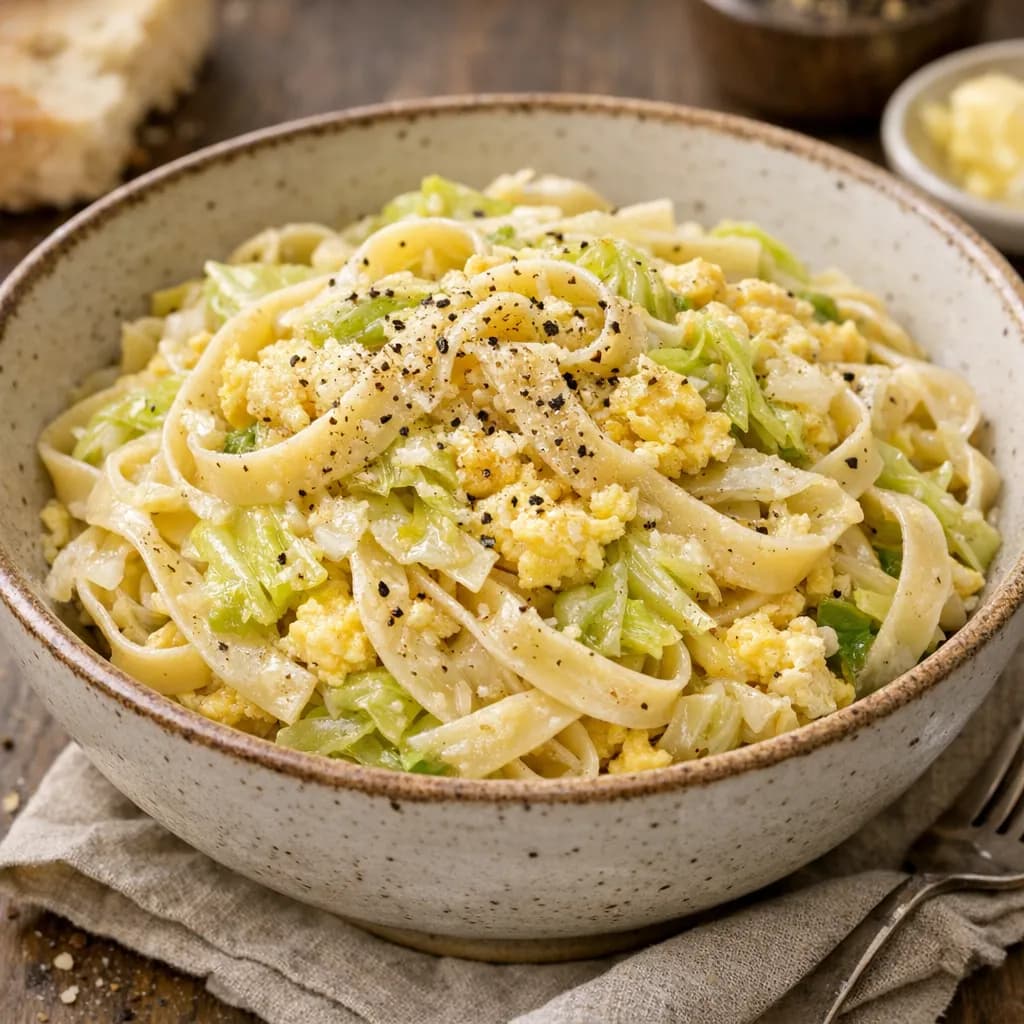 Cabbage and Egg Butter Pasta