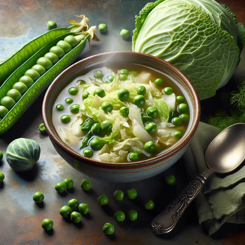 Cabbage and Peapod Soup