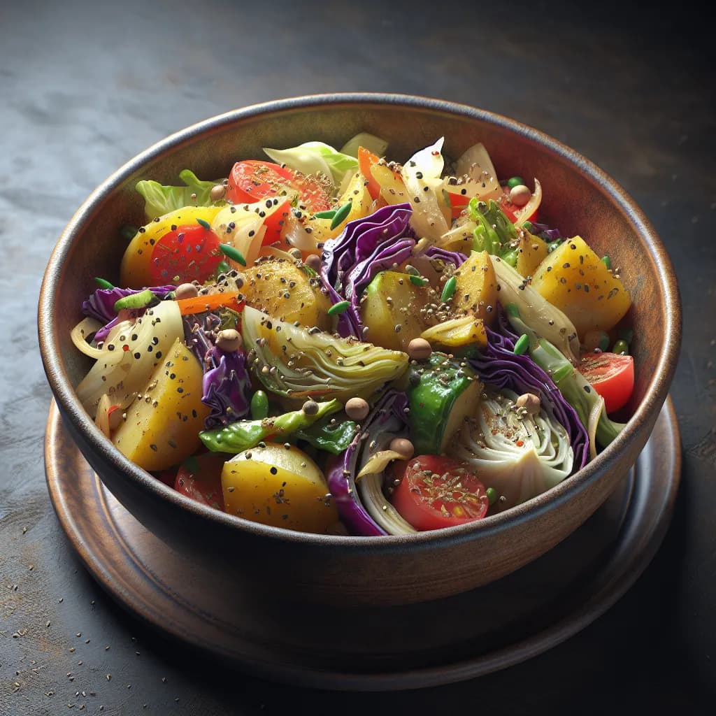 Cabbage and Potato Stir-Fry