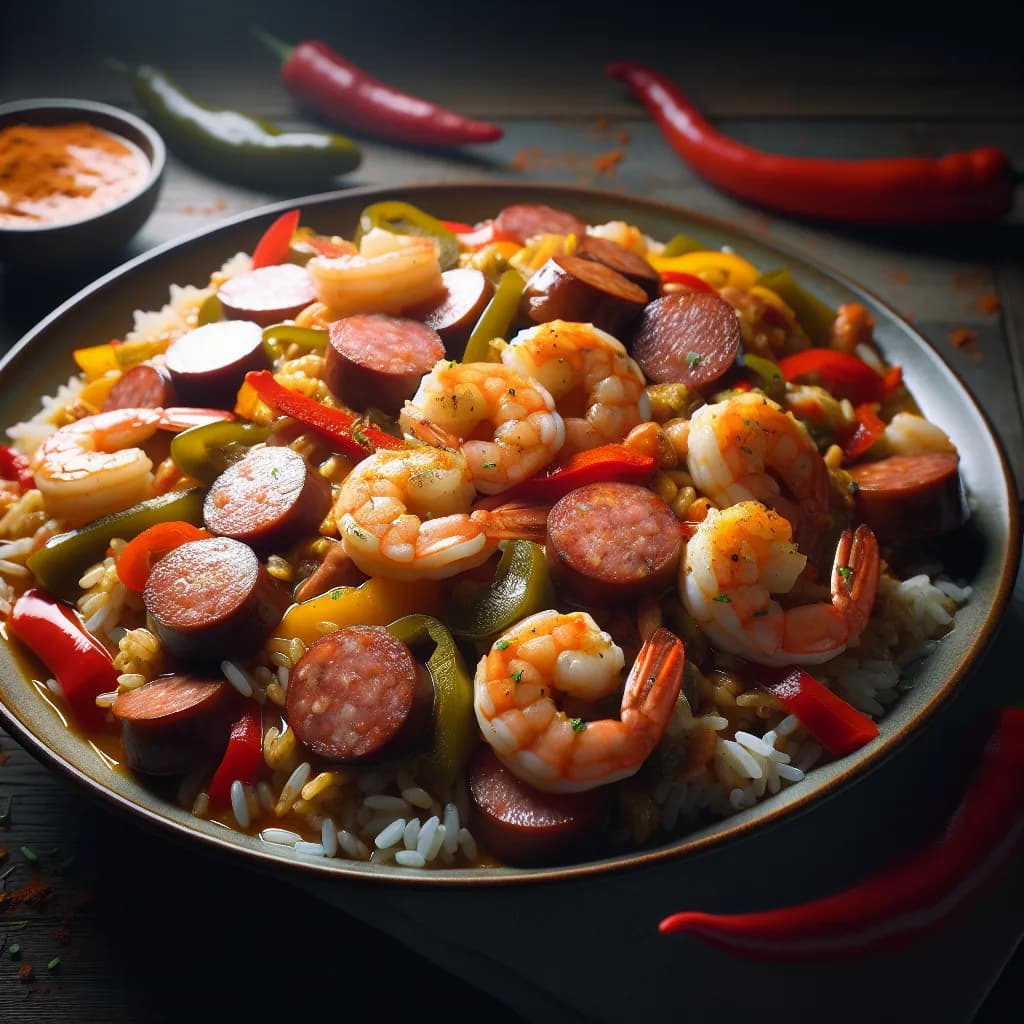 Cajun Sausage and Shrimp Jambalaya