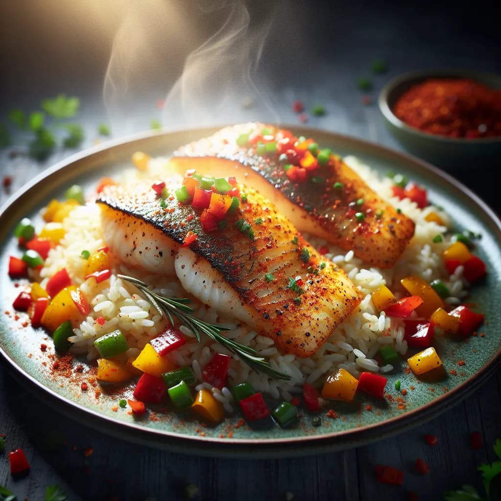 Cajun Tilapia with Rice