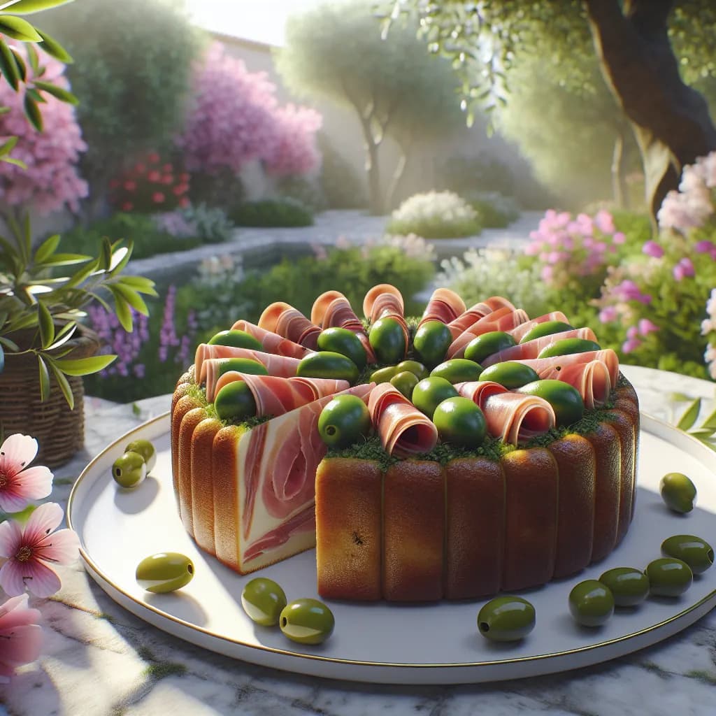 Cake Salé au Jambon et Olives