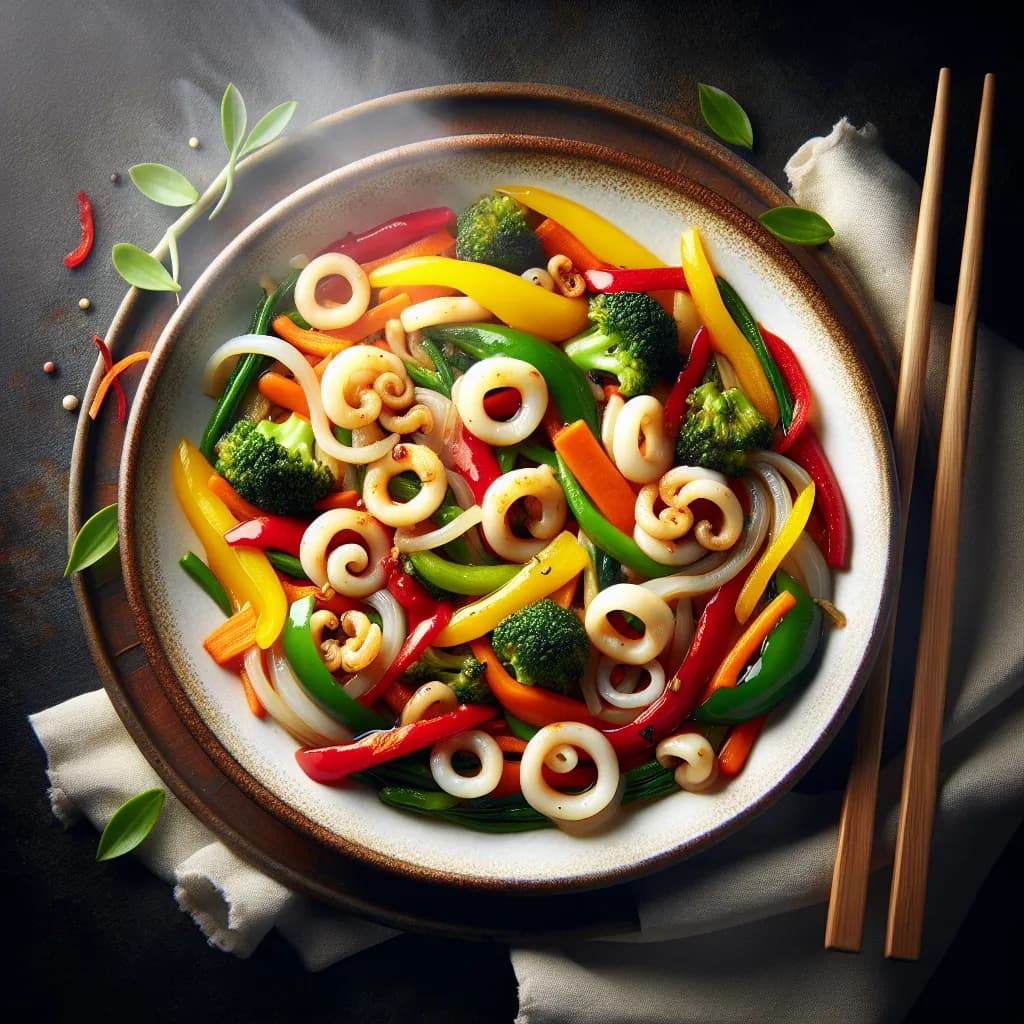Calamari Stir-Fry with Vegetables