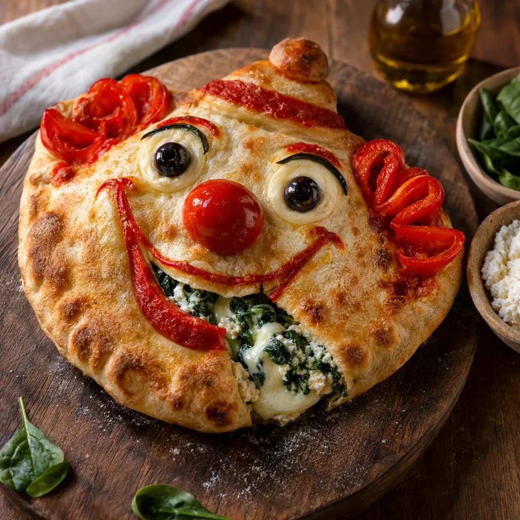 Calzone Clown con Ricotta e Spinaci