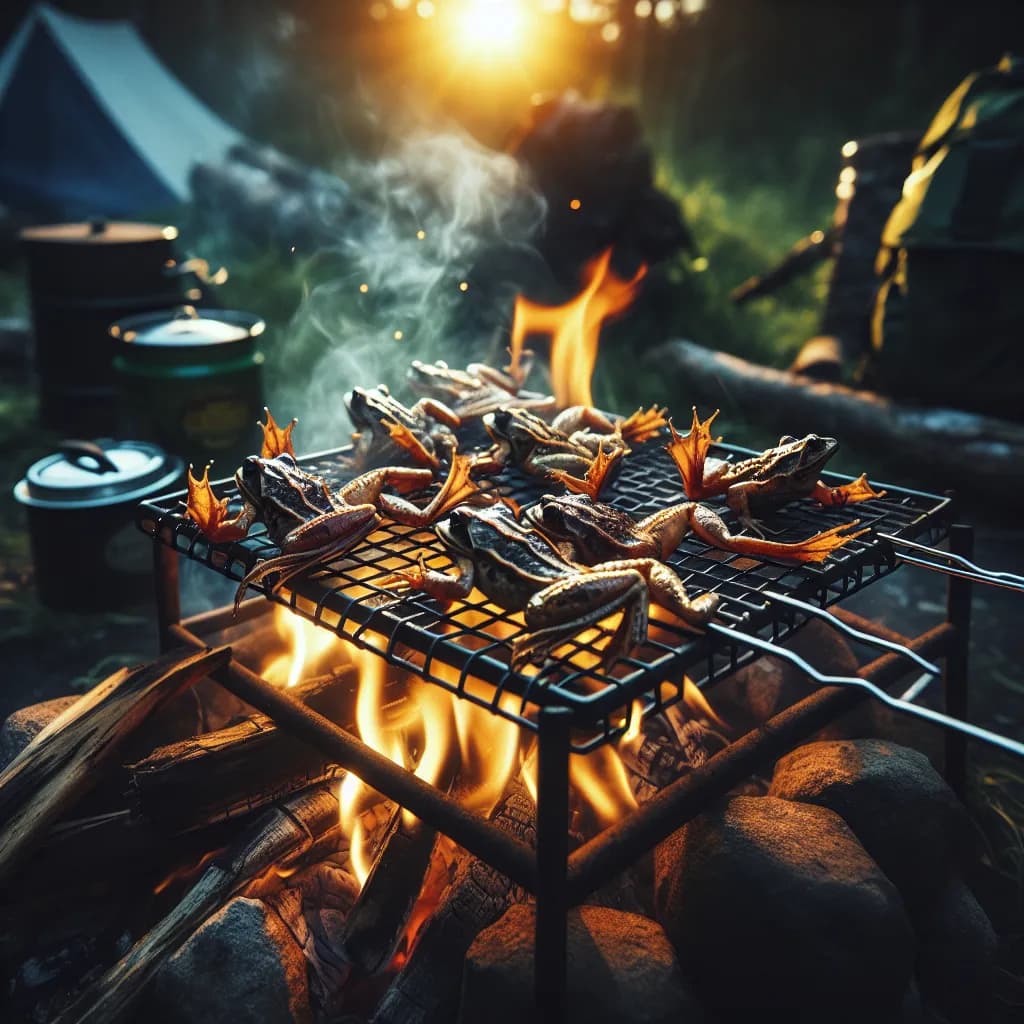 Campfire Grilled Frog Legs