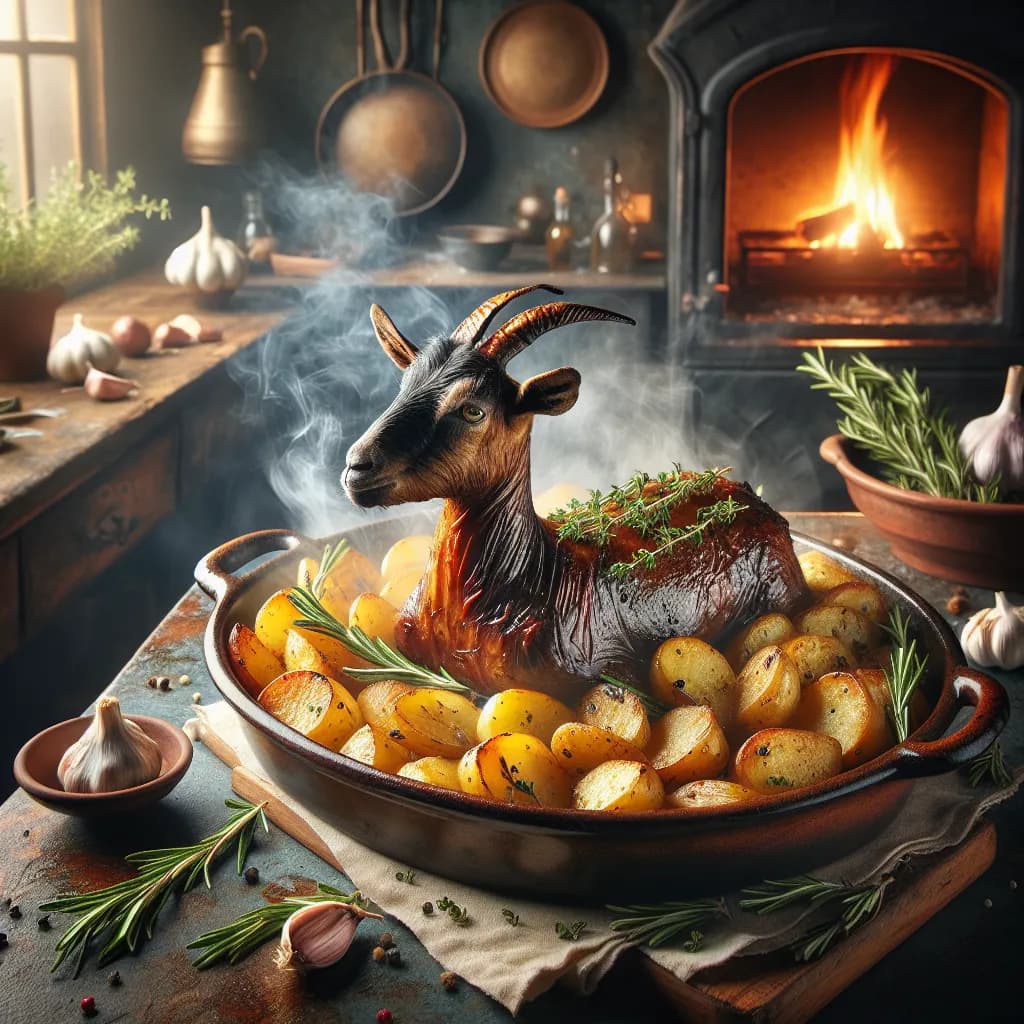 Capretto al Forno con Patate e Aromi