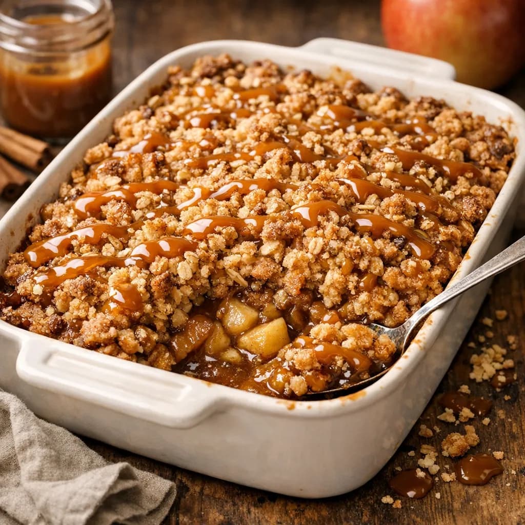 Caramel Apple Pie Crumble