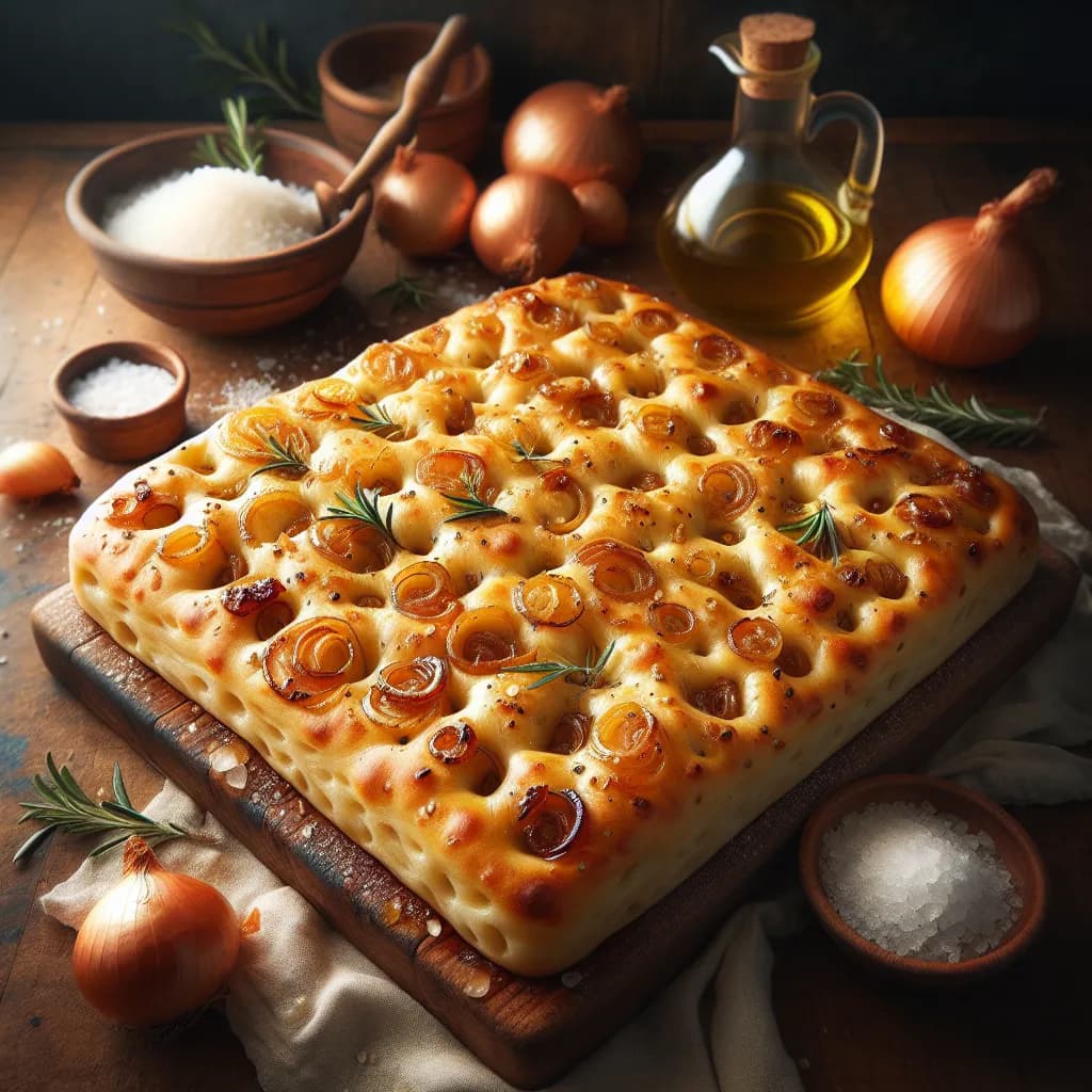 Caramelized Onion Autolysed Focaccia