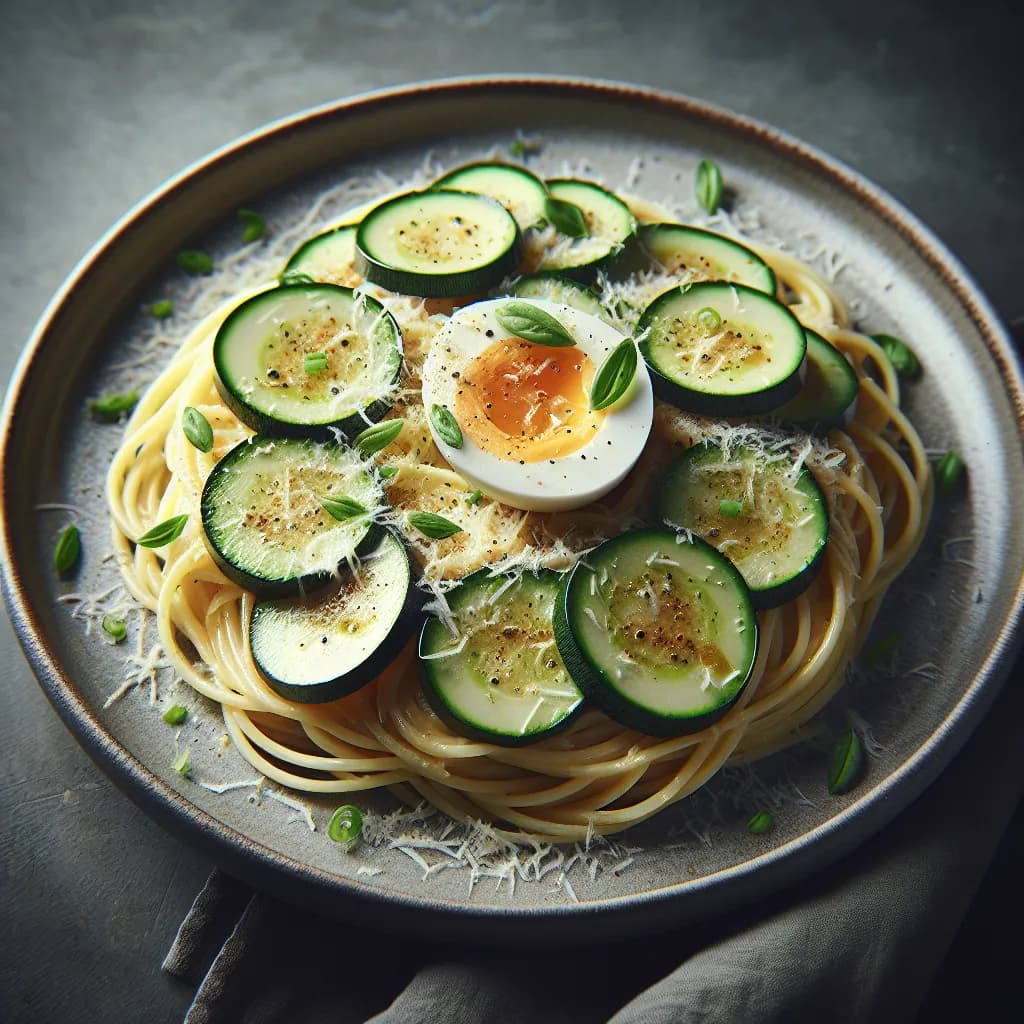 Carbonara ohne Ei mit Zucchini