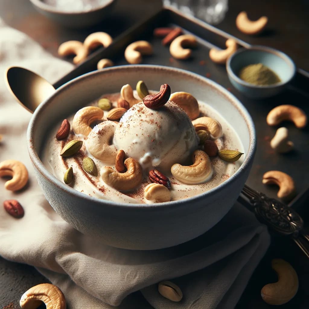 Cardamom Cashew Ice Cream