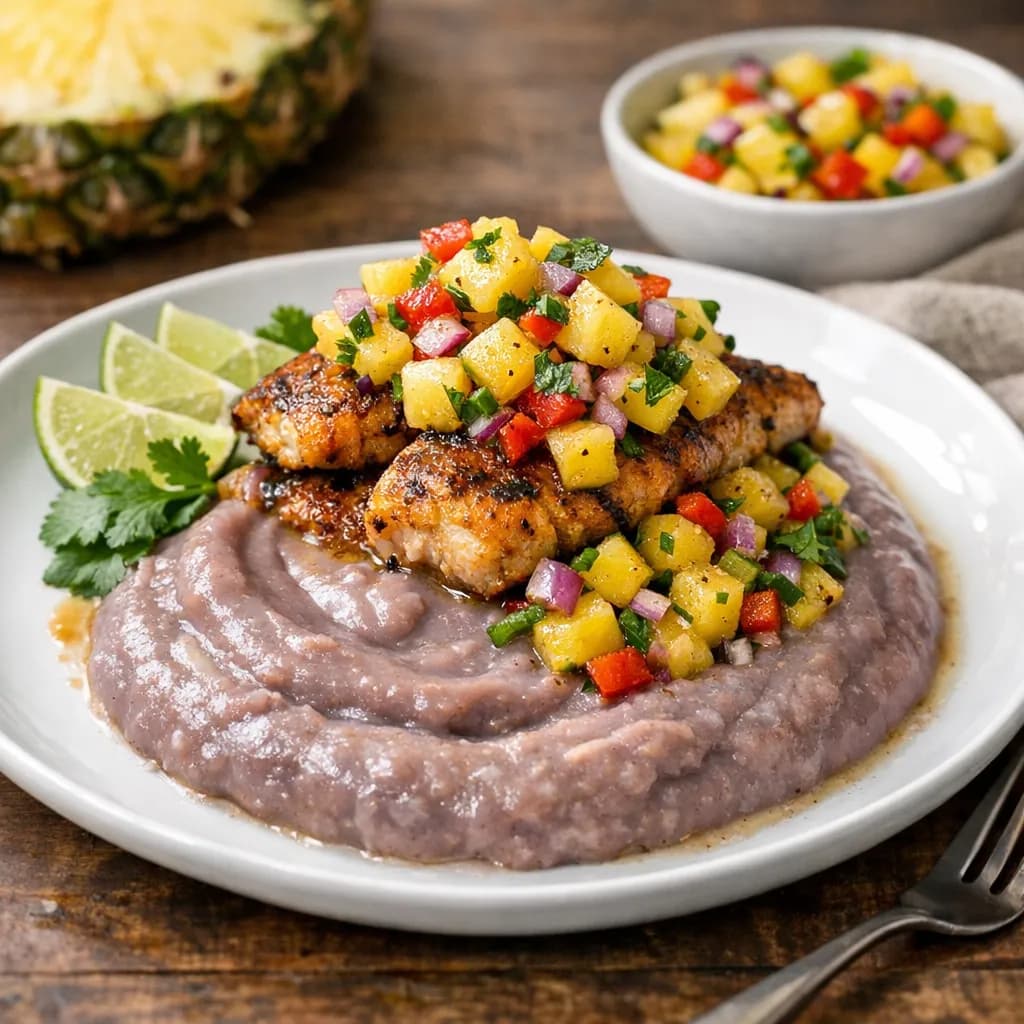 Caribbean Poi with Pineapple Salsa