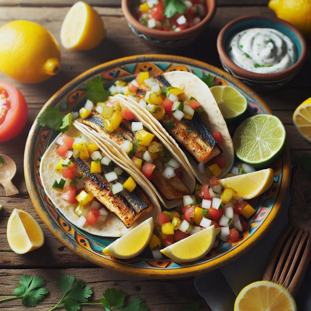 Caribbean Style Lemon Fish Tacos