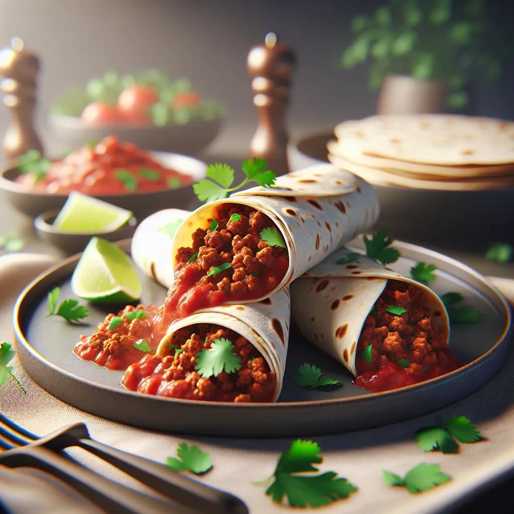 Carne Moída com Tortilha e Estrato