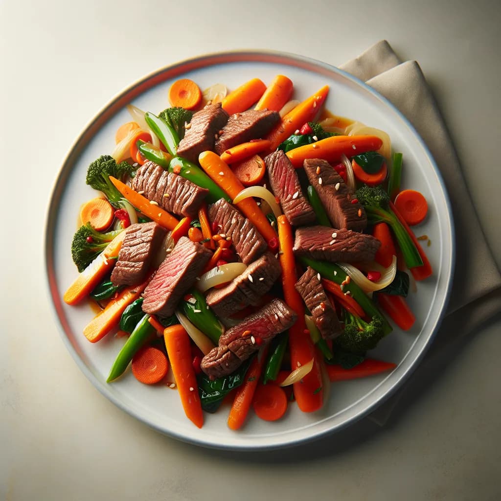 Carrot and Beef Stir Fry