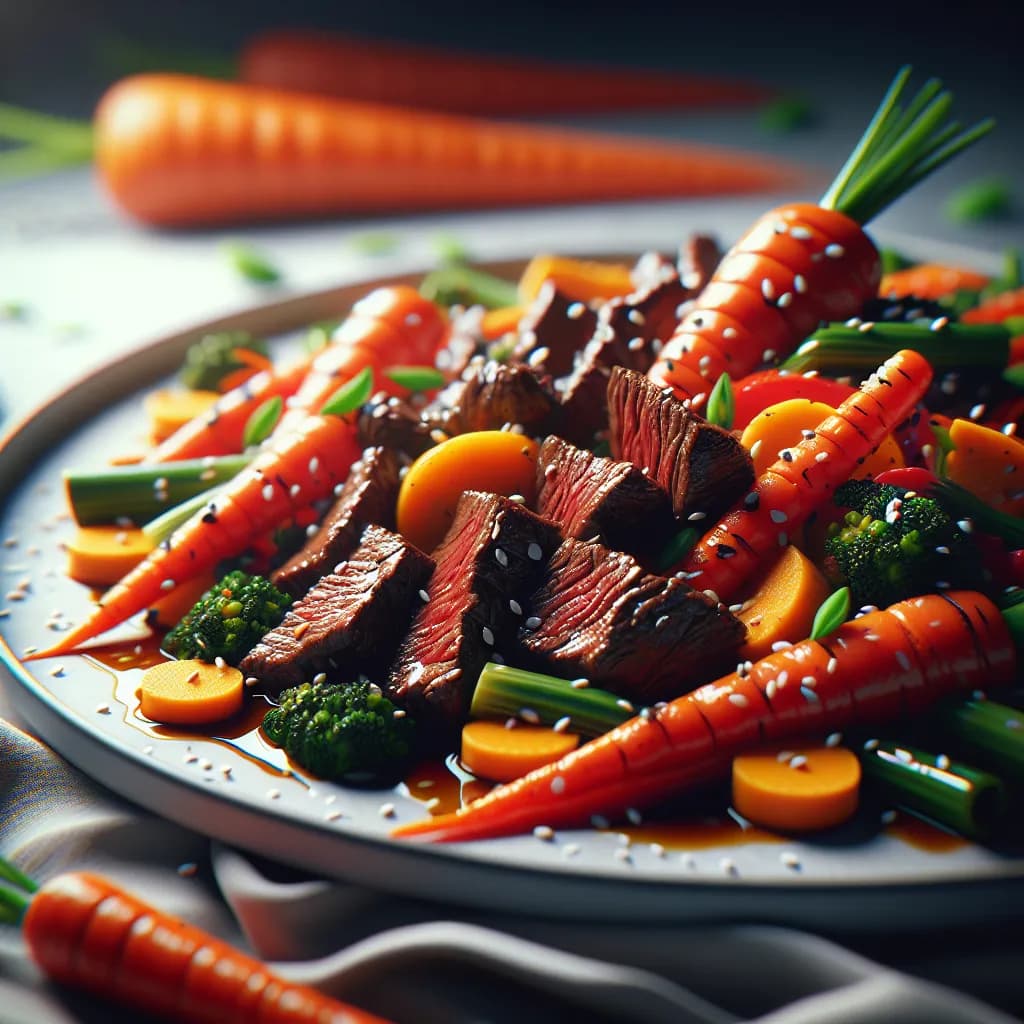 Carrot and Beef Stir Fry