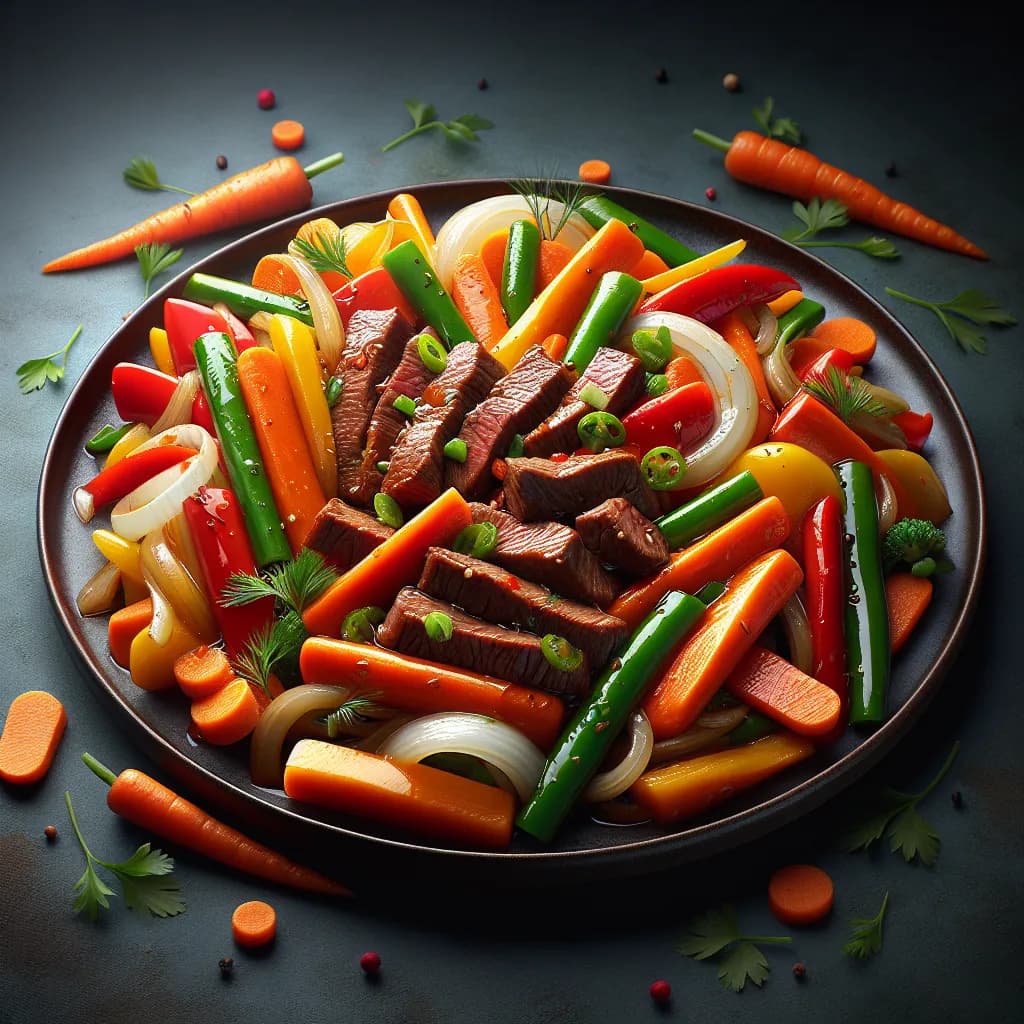 Carrot and Beef Stir-Fry