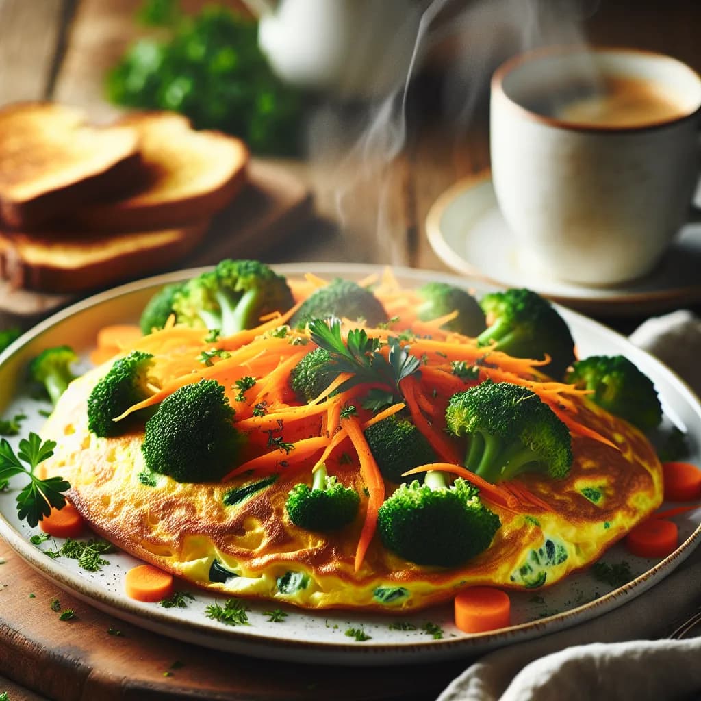 Carrot and Broccoli Omelette