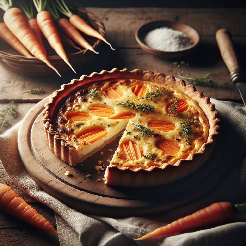 Carrot and Cheese Quiche