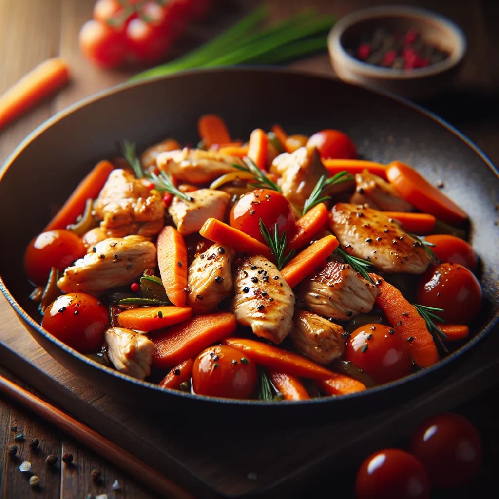 Carrot and Chicken Stir Fry