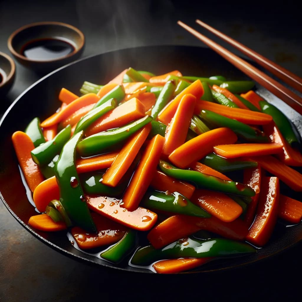 Carrot and Green Pepper Stir-Fry