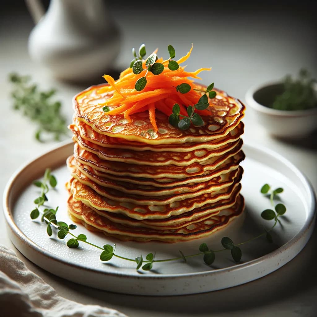Carrot and Onion Rice Flour Pancakes