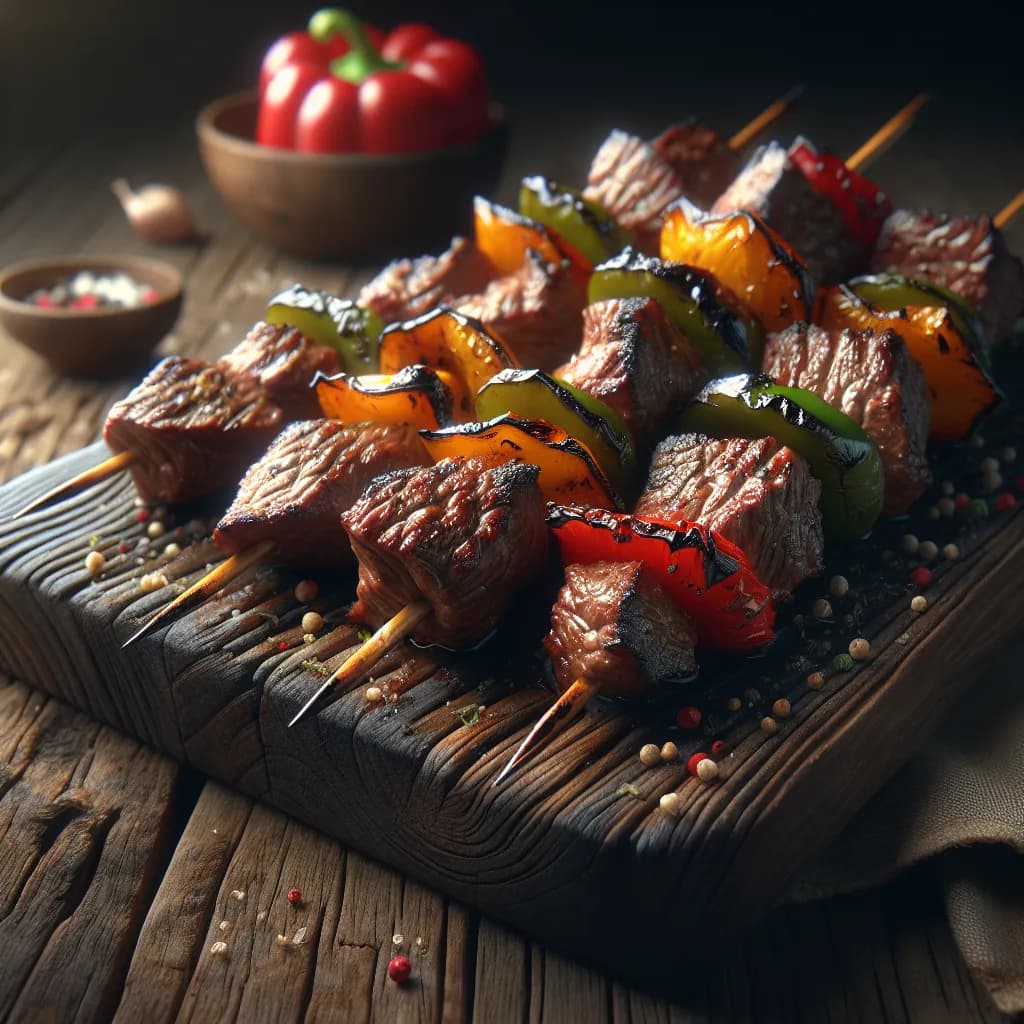 Carto Beef and Pepper Skewers
