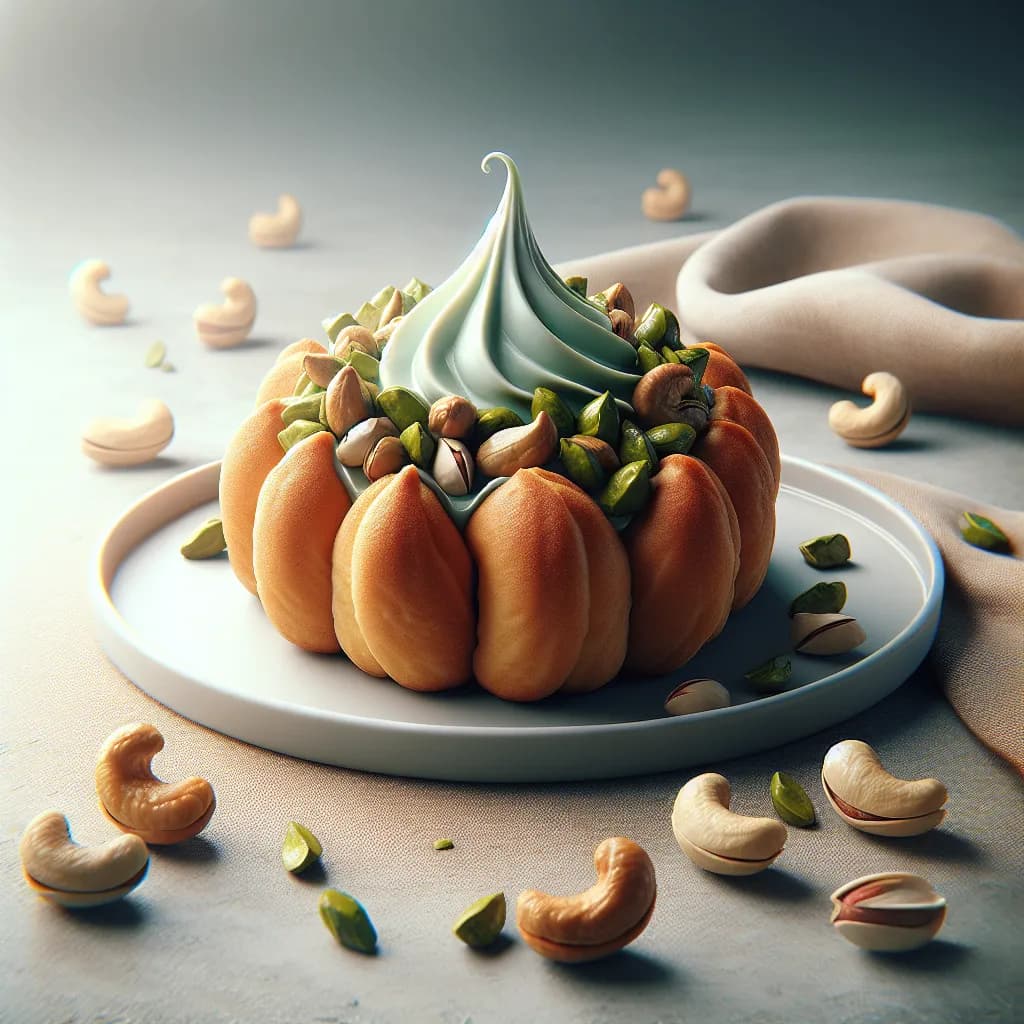 Cashew Hut with Pistachio Cream