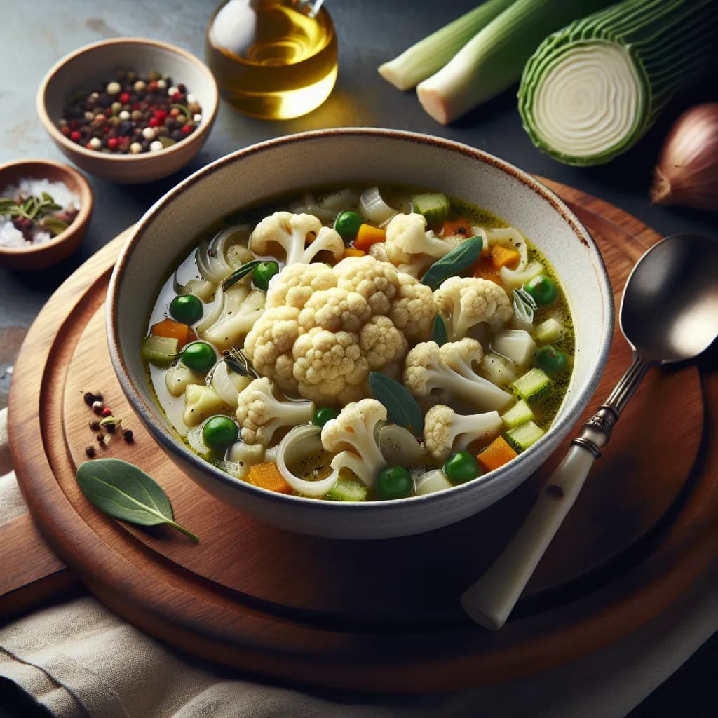 Cauliflower Minestrone Soup