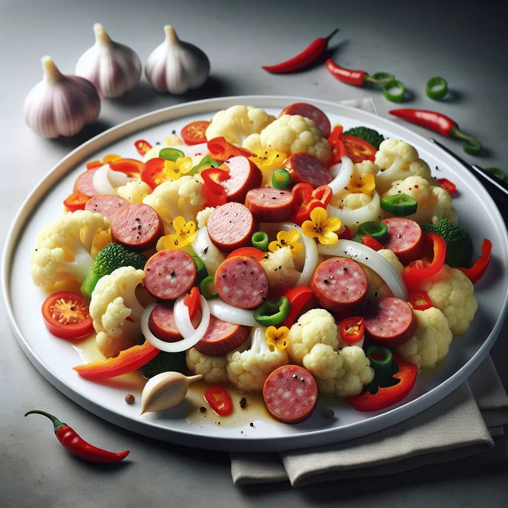 Cauliflower and Sausage Stir-Fry