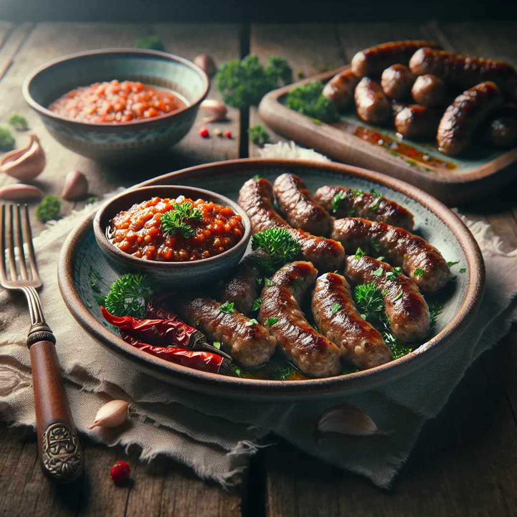 Cevapcici mit Ajvar