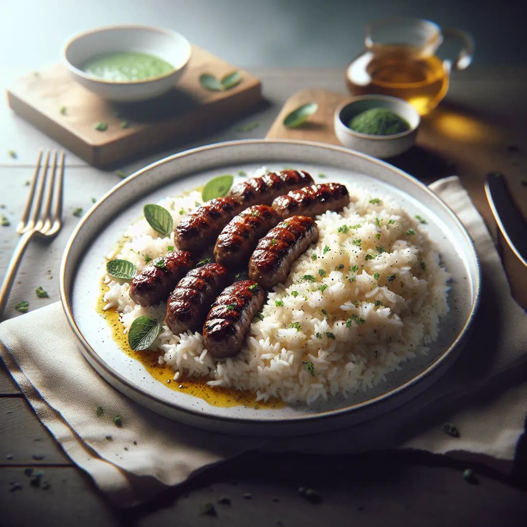 Cevapcici mit Reis