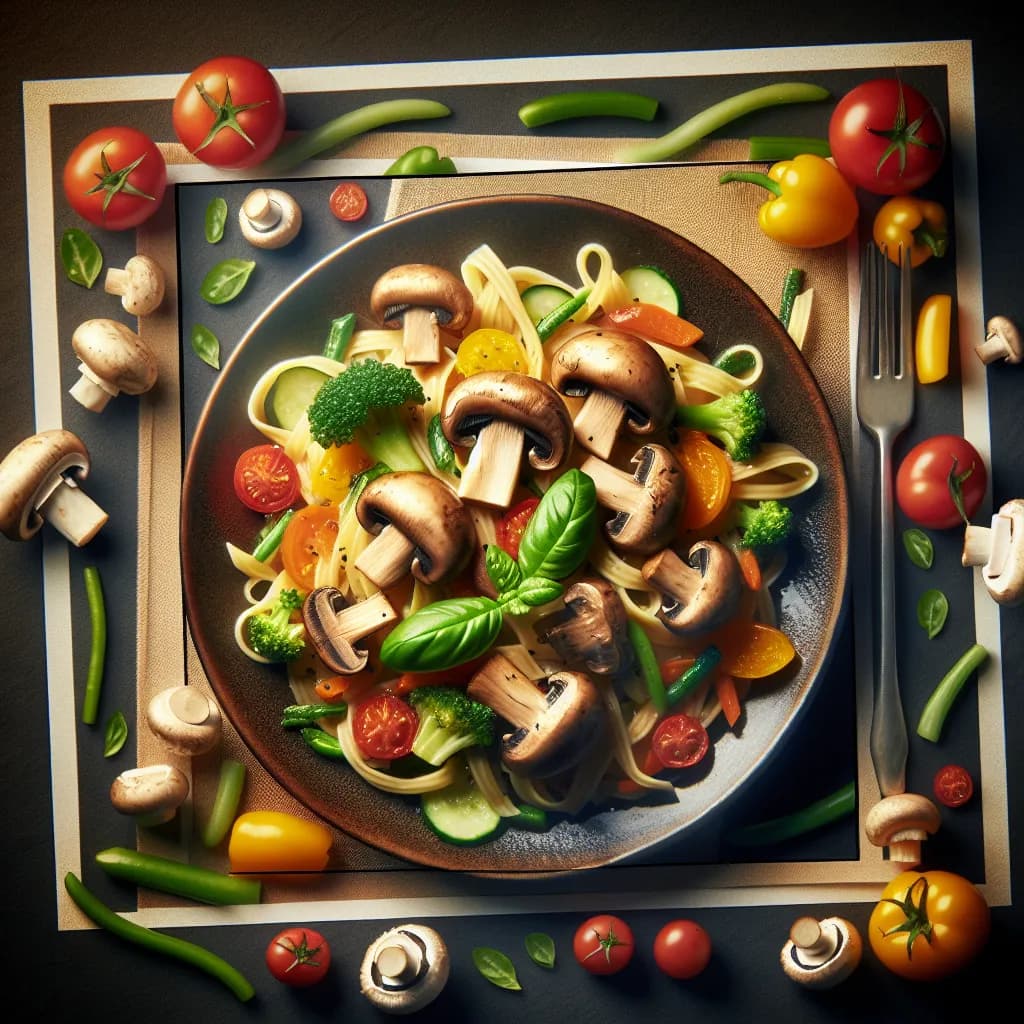 Champignon-Gemüse-Pasta