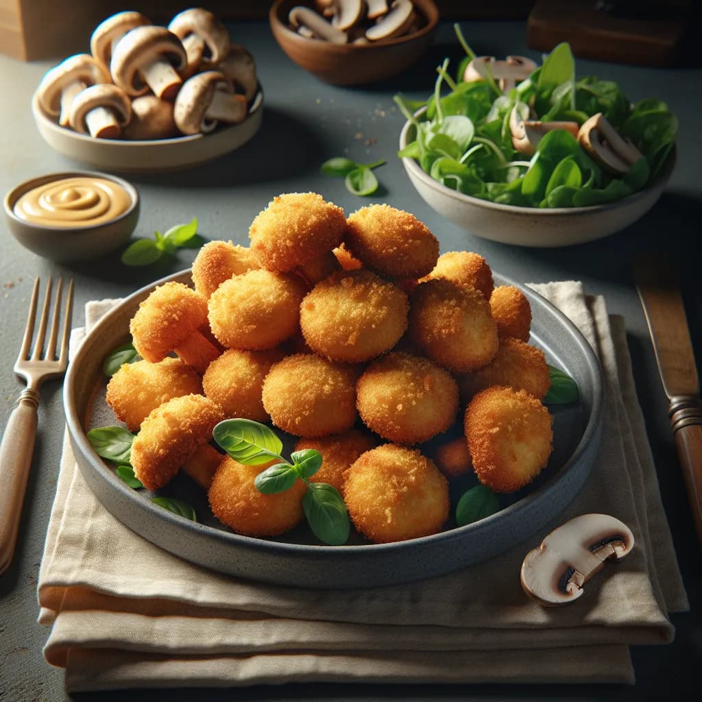 Champignons Panés Croustillants